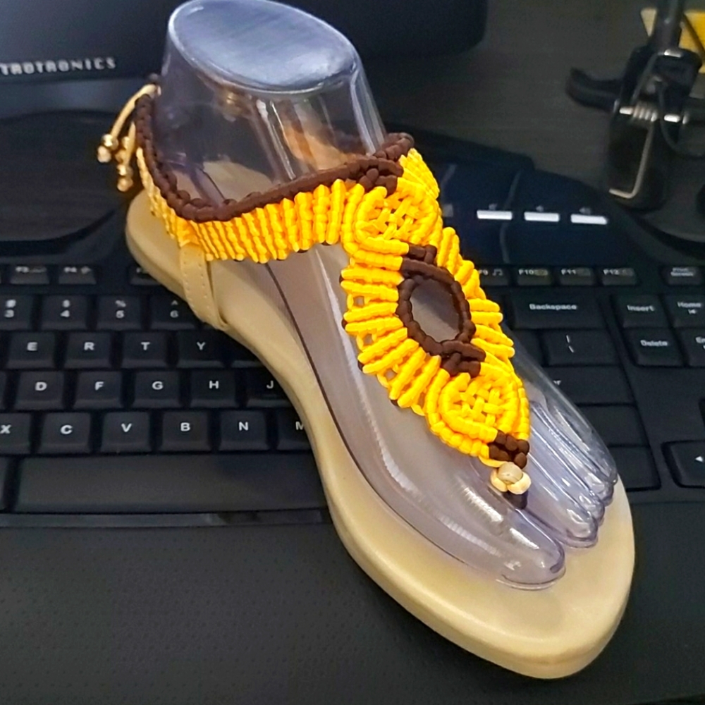 Sunflower yellow Handmade Sandals - Exclusive!!